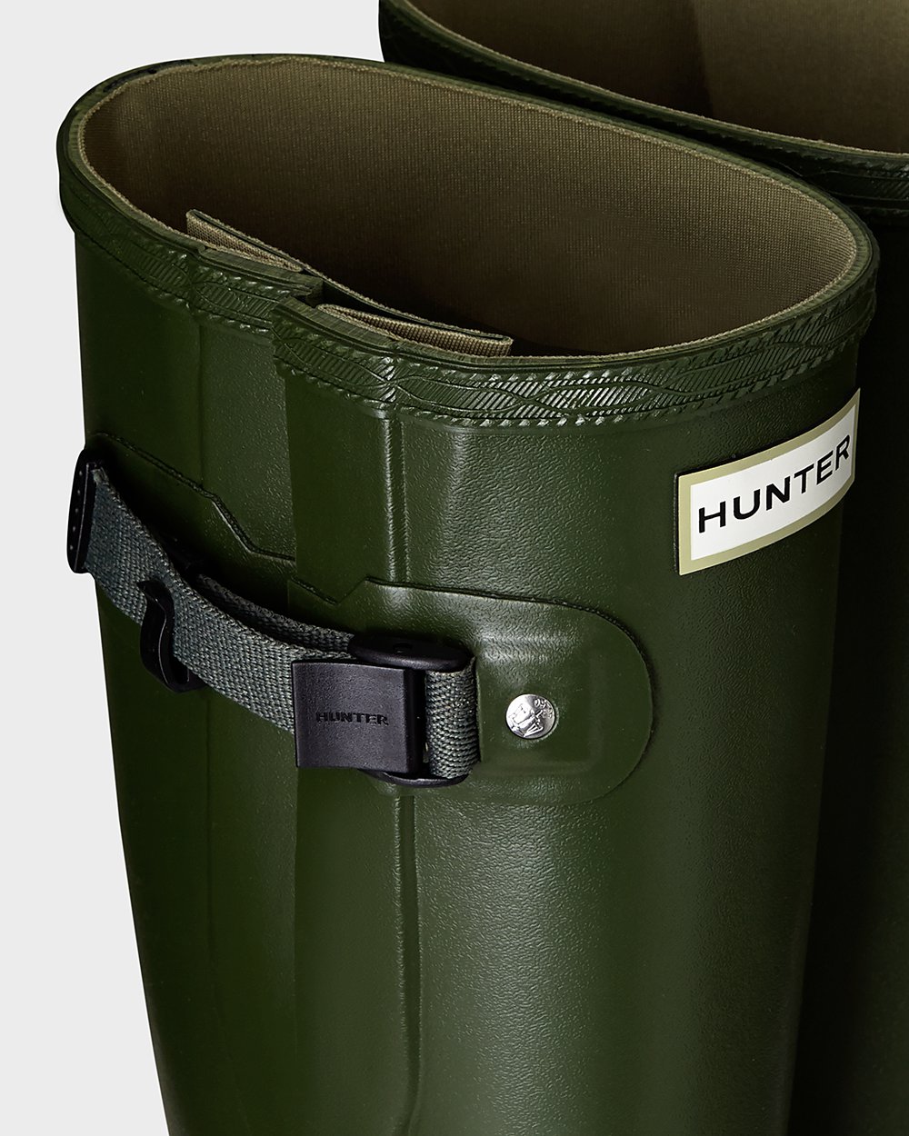 Hunter Uzun Yağmur Çizmeleri Bayan Yeşil - Norris Field Side Adjustable - Türkiye FY3802476